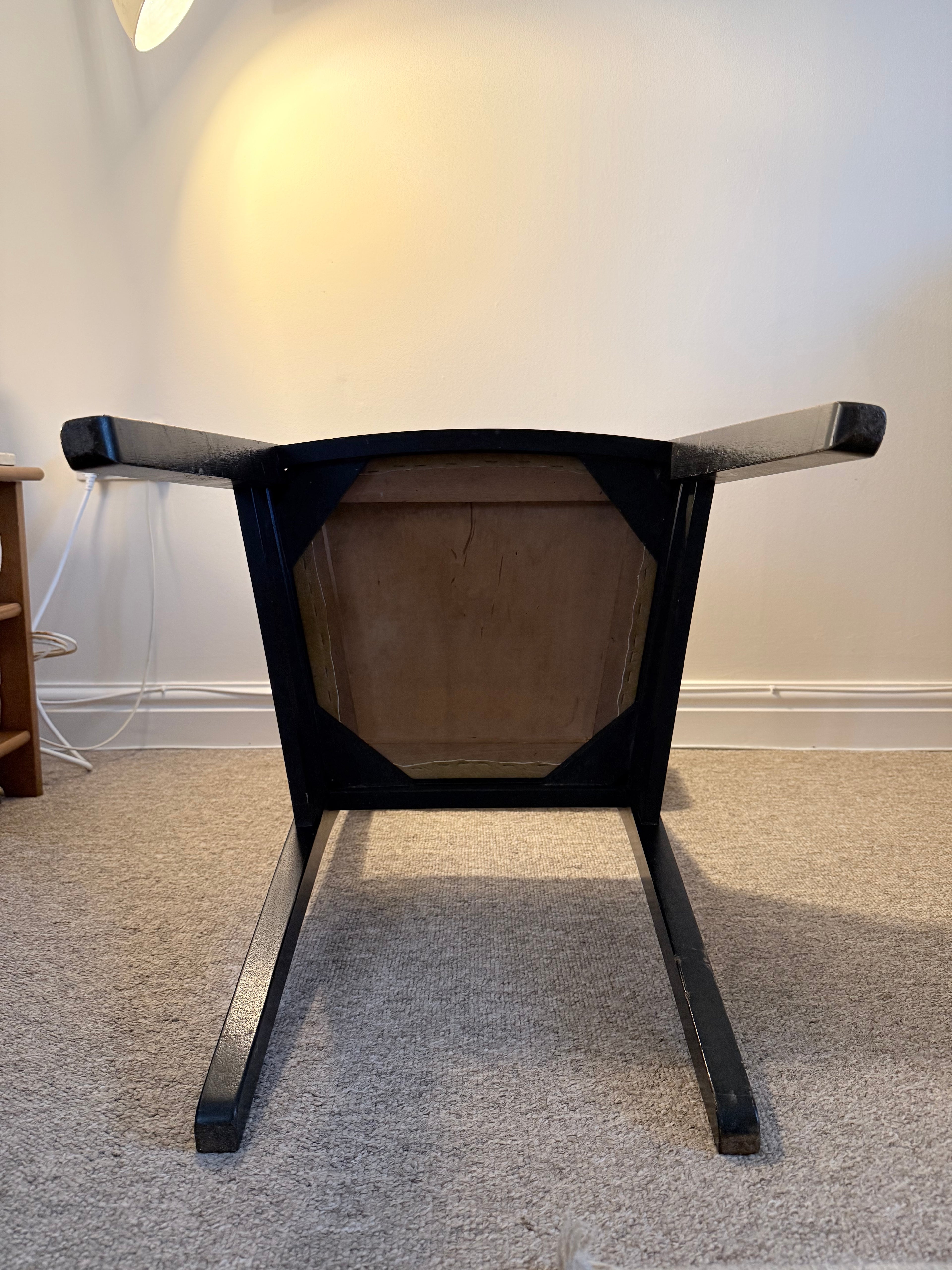 G Plan vintage mid-century dining chair with high quality faux leather mustard seat