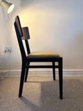 G Plan vintage mid-century dining chair with high quality faux leather mustard seat