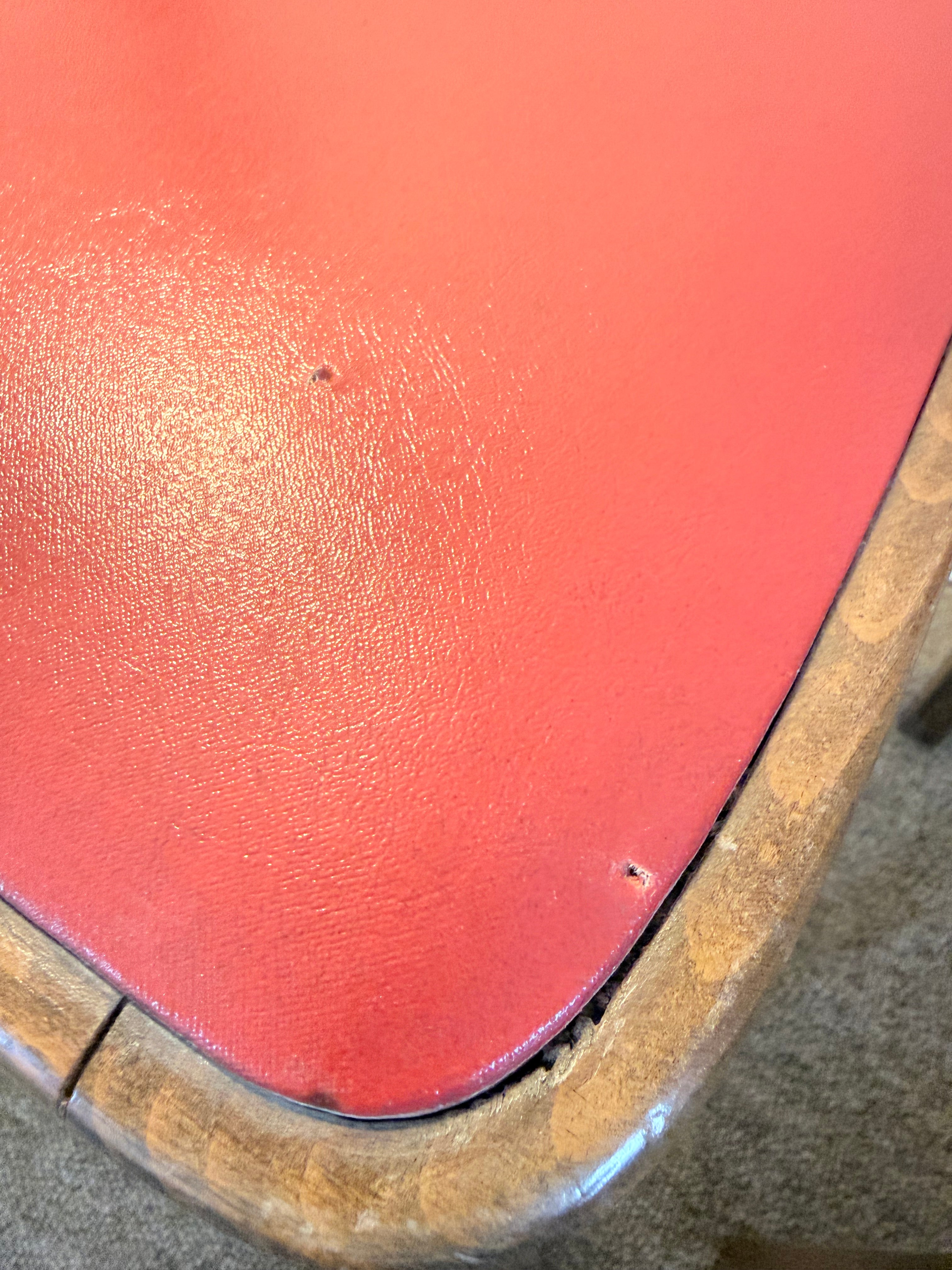 Pair of Vintage Bentwood Dining Chairs – Red Seat