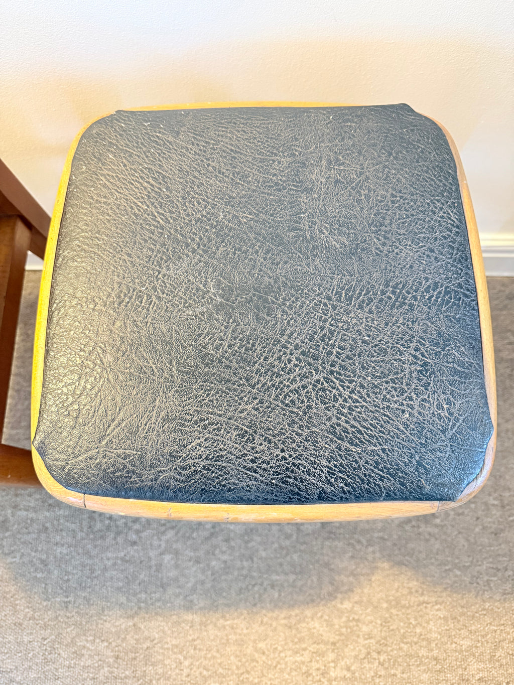 Pair of vintage wooden stools – 1960s–70s