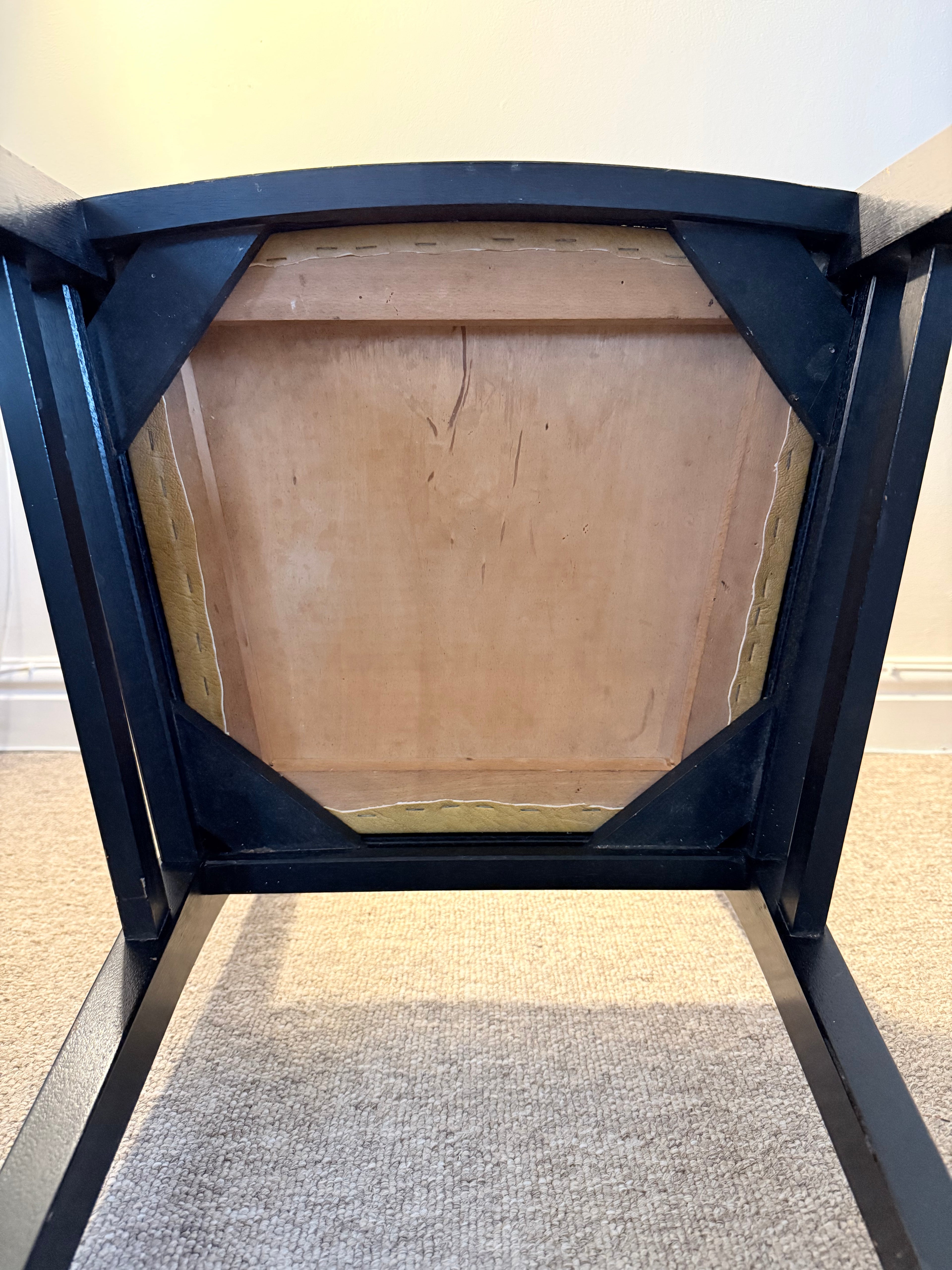 G Plan vintage mid-century dining chair with high quality faux leather mustard seat