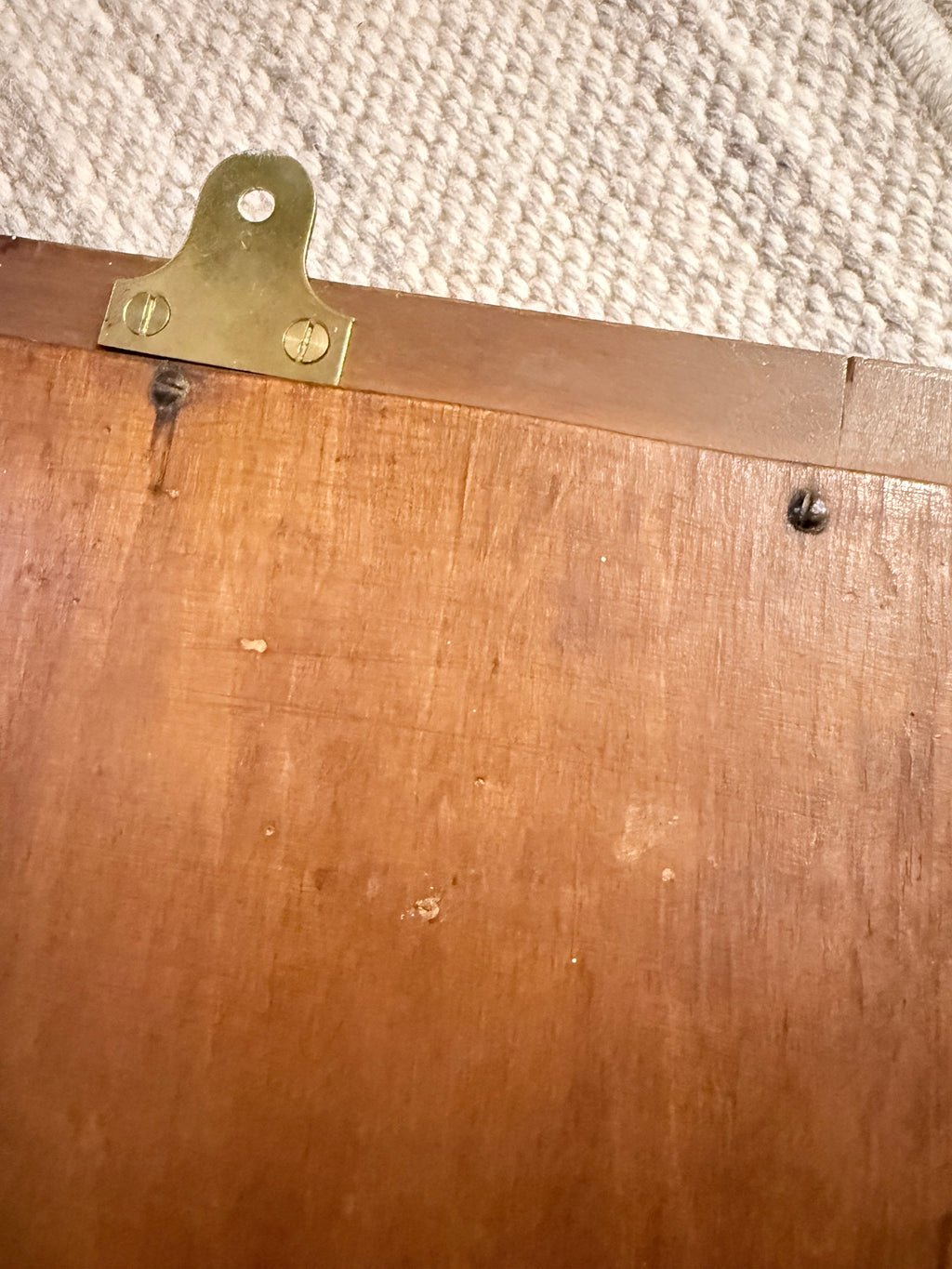 Antique Bevelled Hardwood Mirror