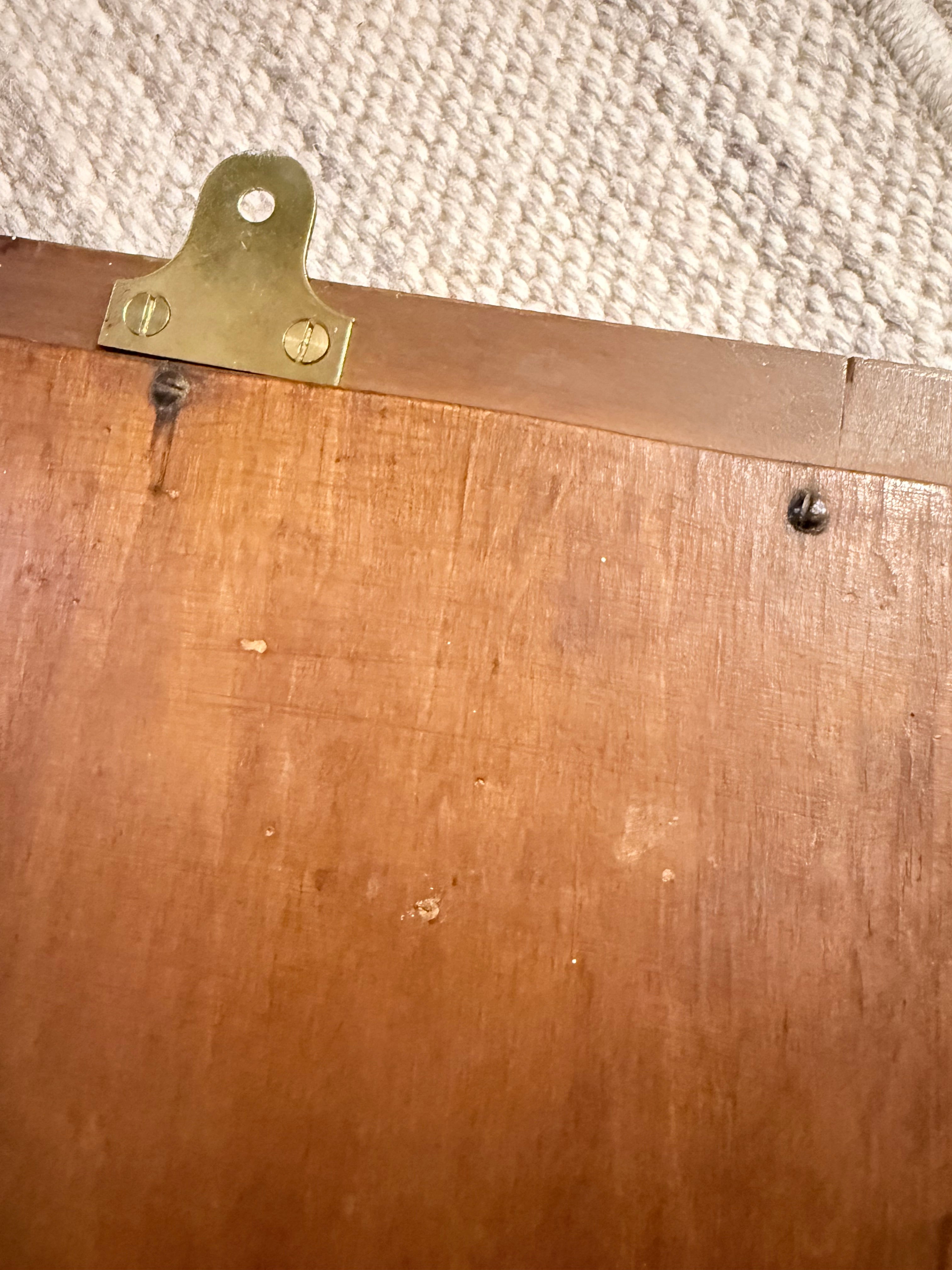 Antique Bevelled Hardwood Mirror