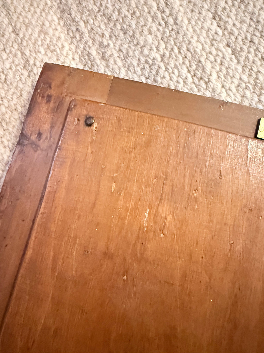 Antique Bevelled Hardwood Mirror