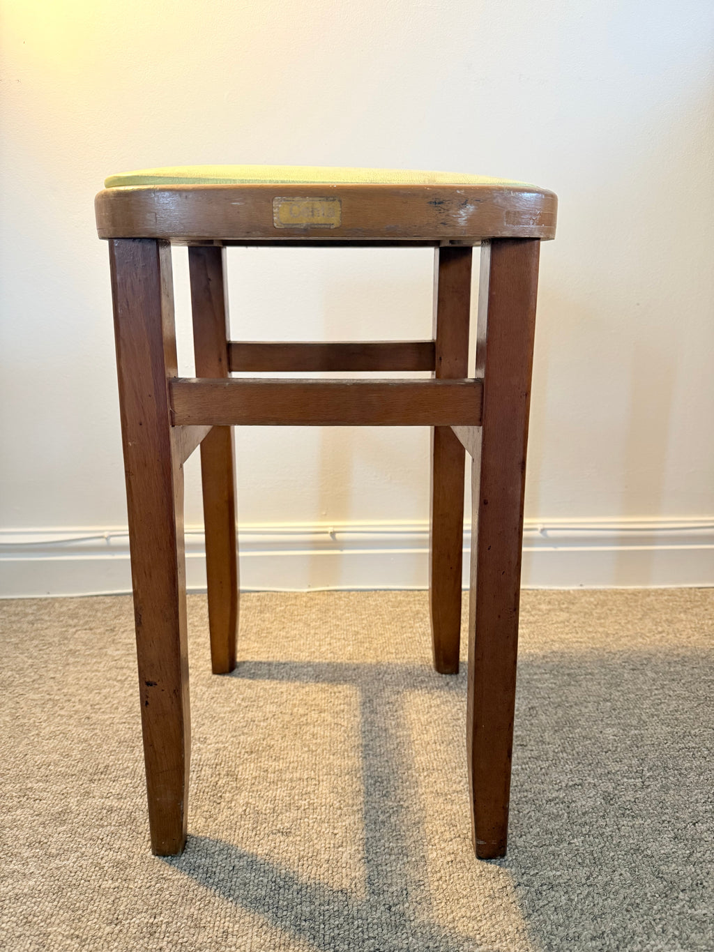 Pair of vintage wooden stools – 1960s–70s