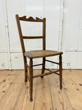 Antique Wooden Chair with Cane Seat