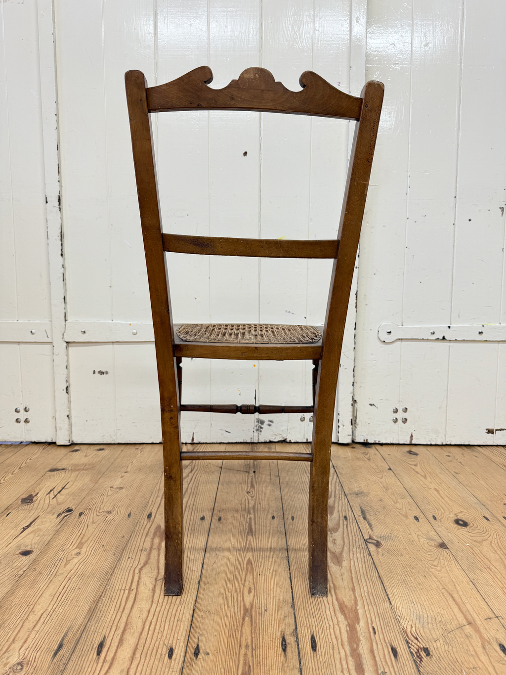 Antique Wooden Chair with Cane Seat