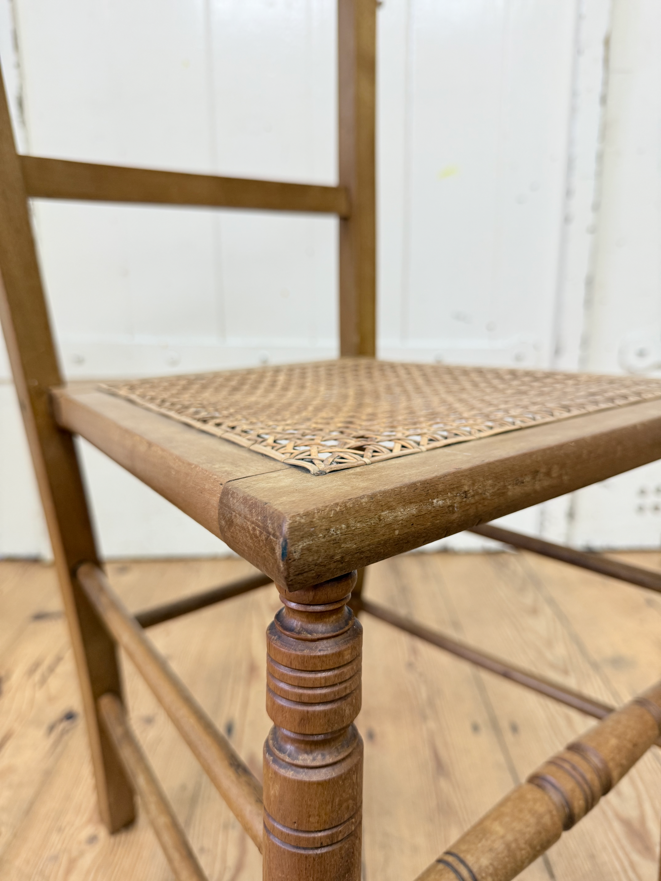 Wooden Chair with Cane Seat