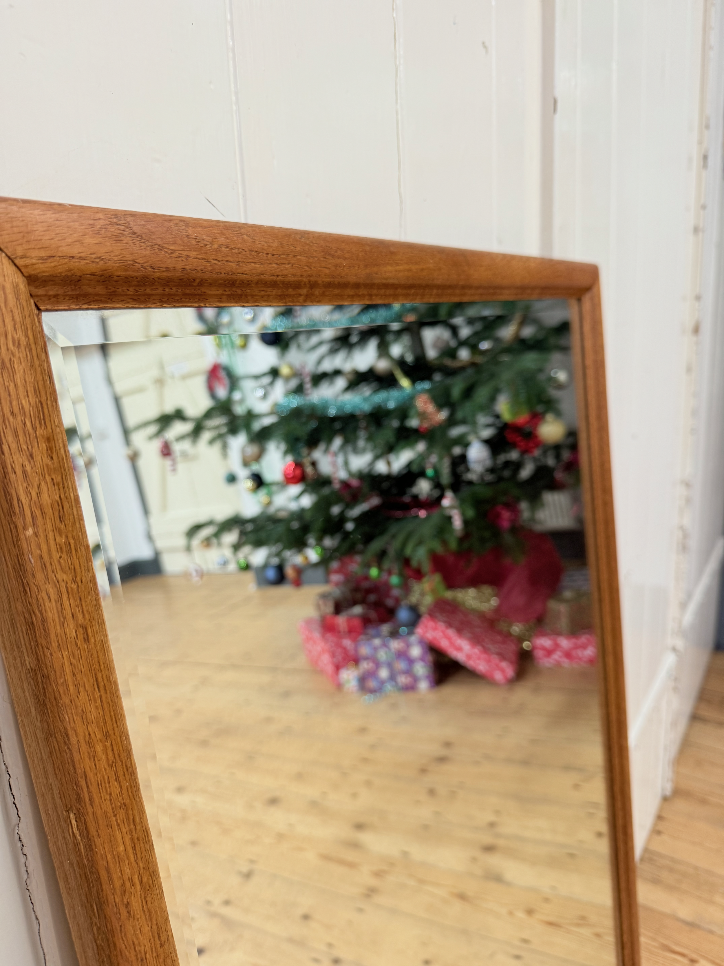 Very Large Antique Bevelled Mirror