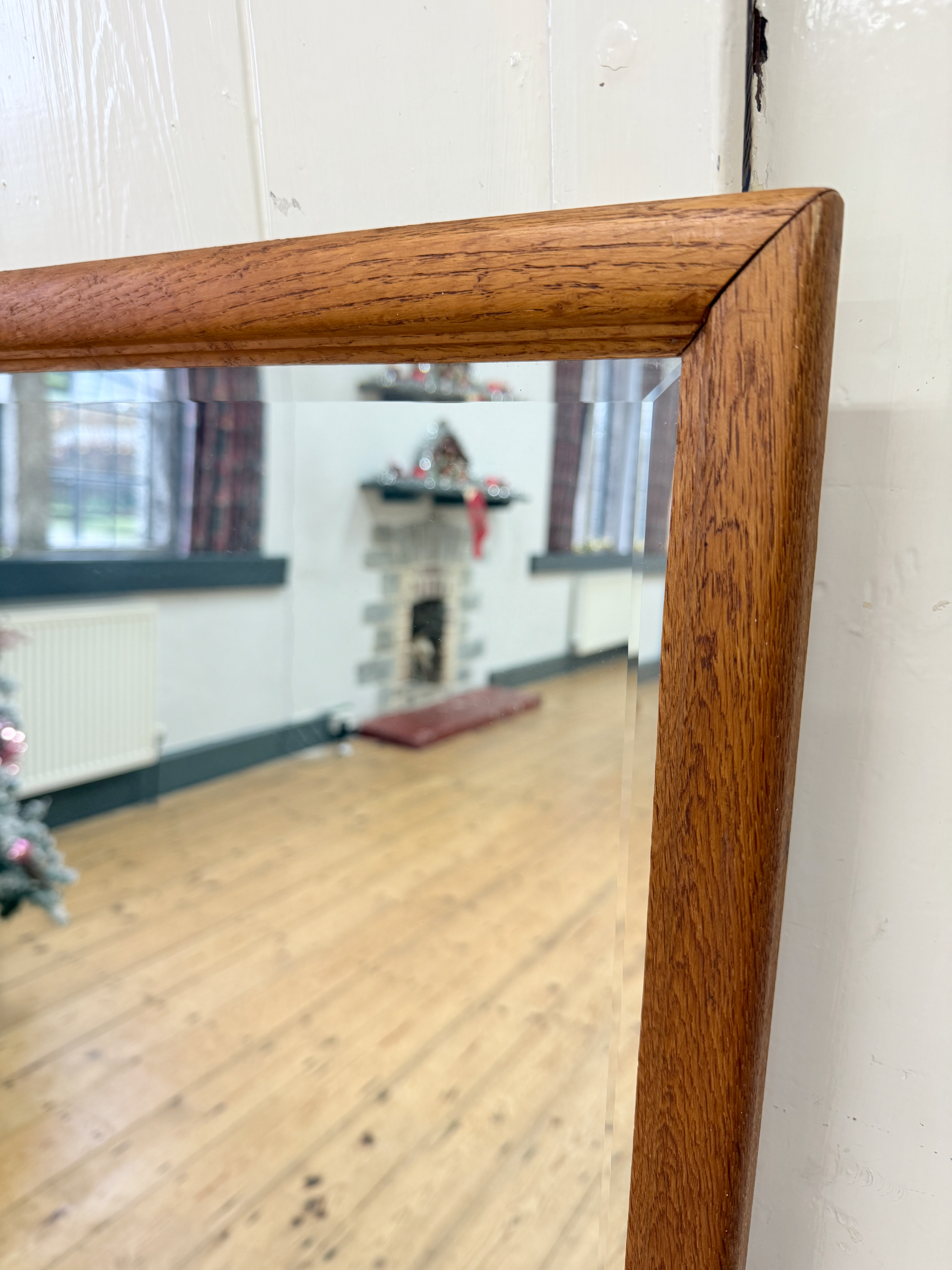 Very Large Antique Bevelled Mirror
