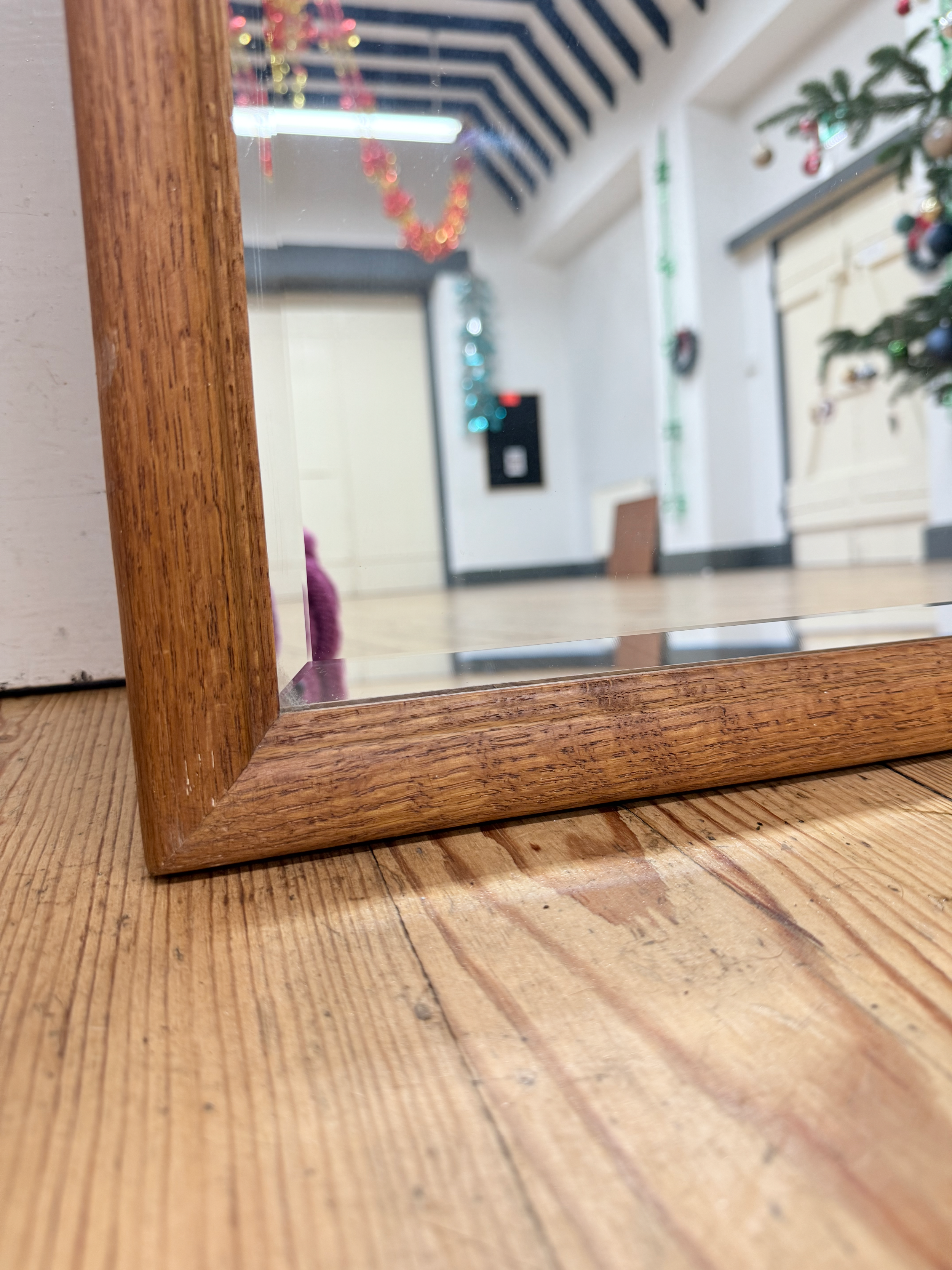 Very Large Antique Bevelled Mirror