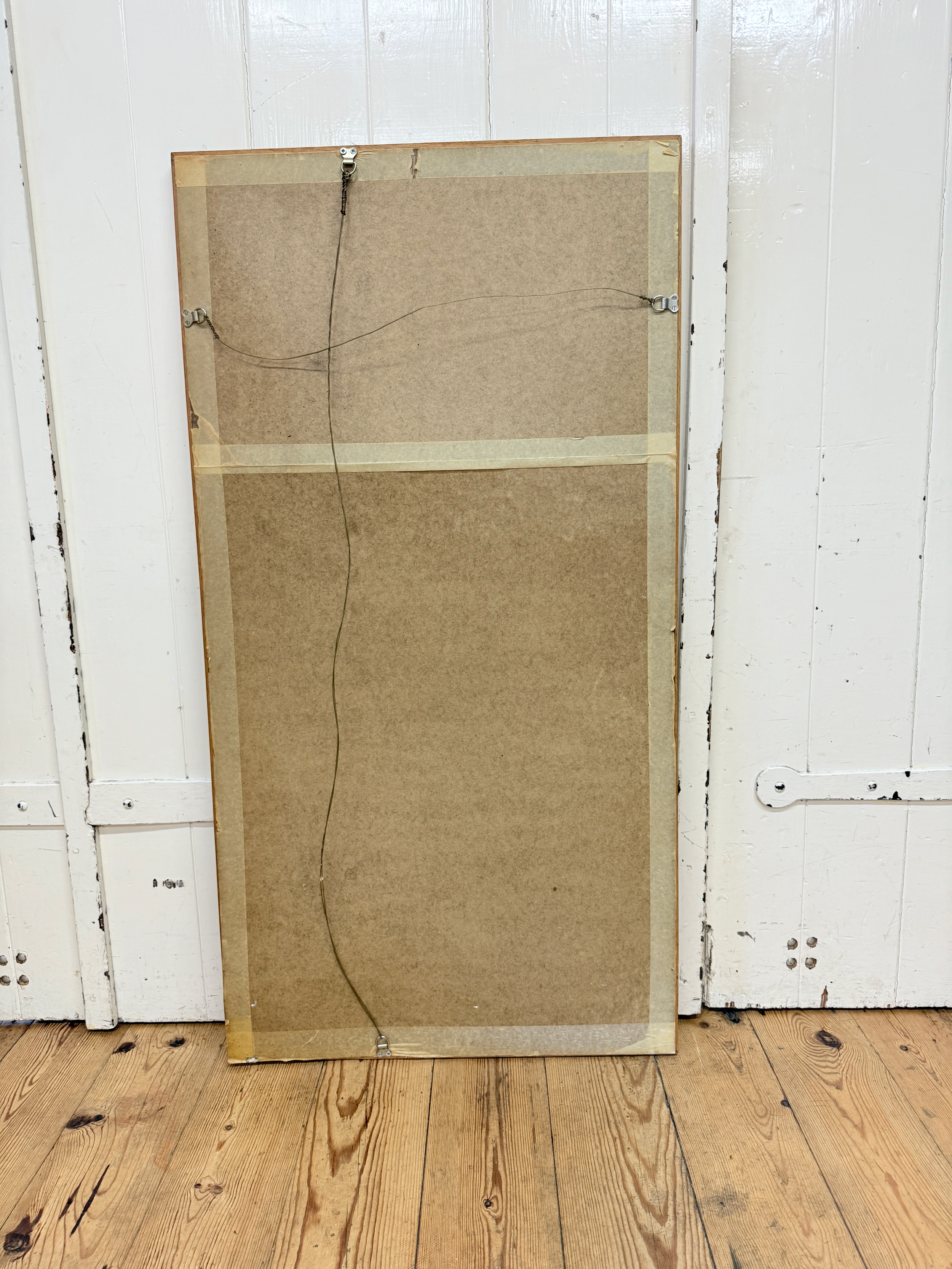 Very Large Antique Bevelled Mirror